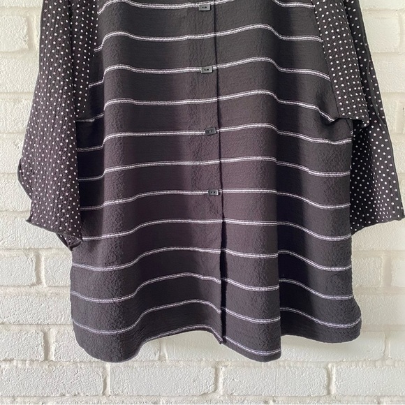 Moonlight Y&S Fashion Design Artsy Blouse Button Back Top Lagenlook Size Large - Picture 8 of 9